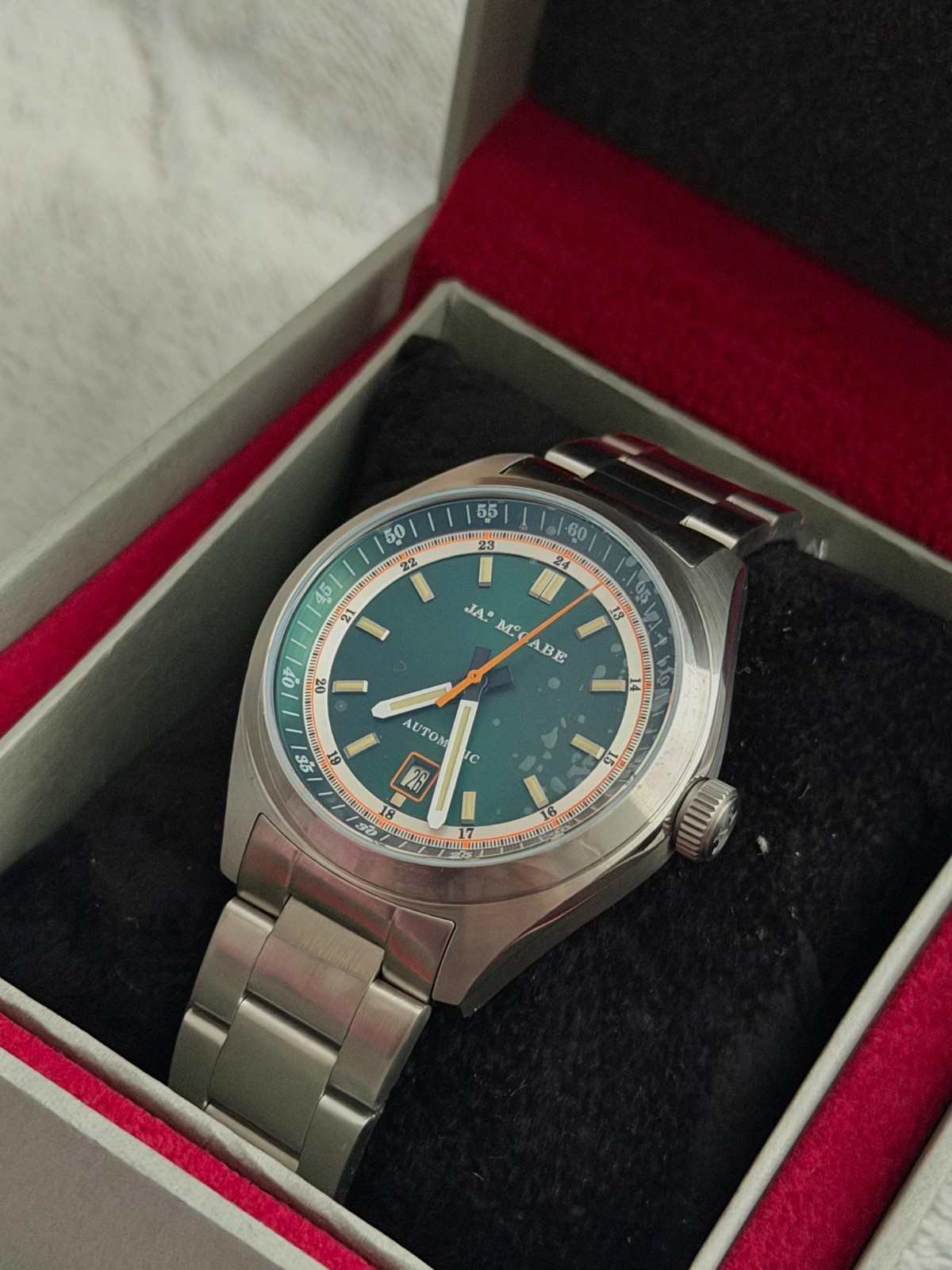 James McCabe Scrambler NIB Men’s Green Dial Automatic JM-1052