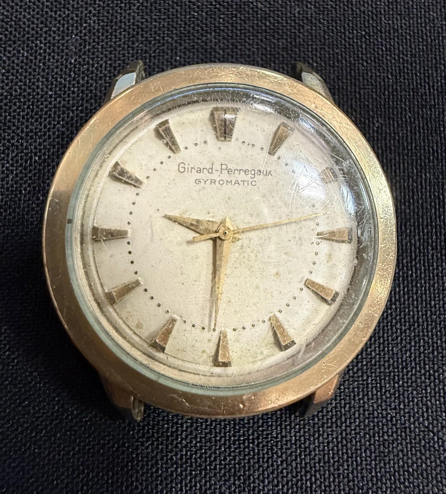 RARE Girard-Perregaux Gyromatic Disco Volante 35mm 10K GF
