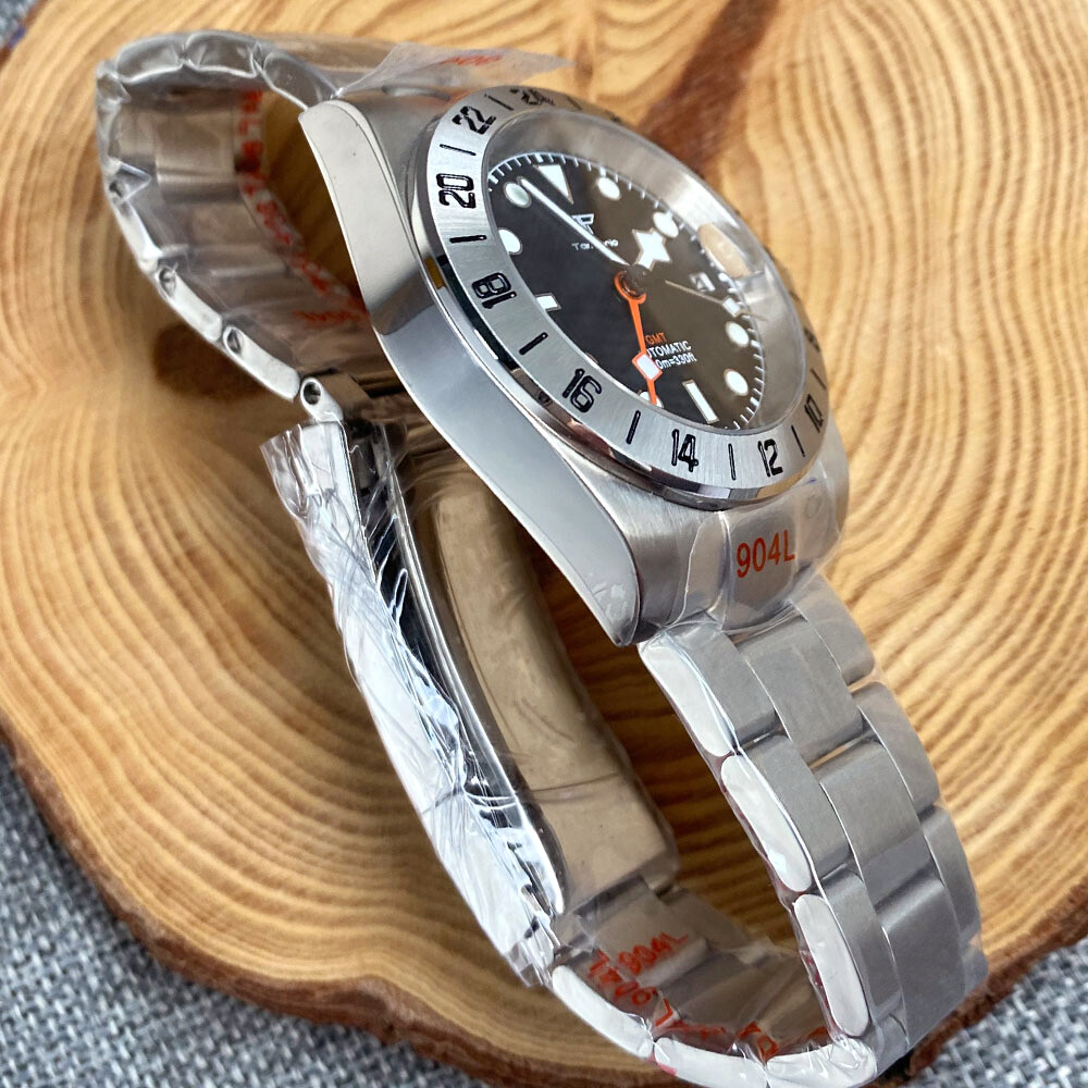 39mm Sapphire Glass NH34 GMT Automatic Stainless Steel Sport Mens Watch Luminous