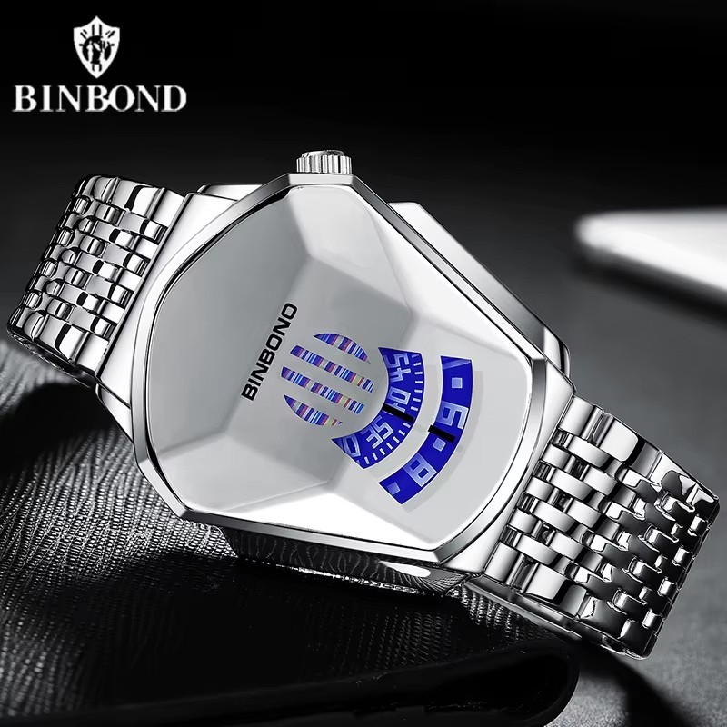 Steel Band Motorcycle Concept Locomotive 01 Men’s Binbond Fashion 50m Watch
