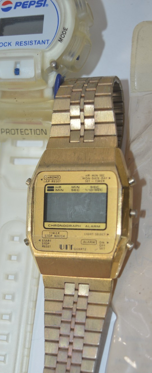 5 VTG watches *SANYO*BABY G*PEPSI*UIT*ROYAL estate watches Non running AS IS