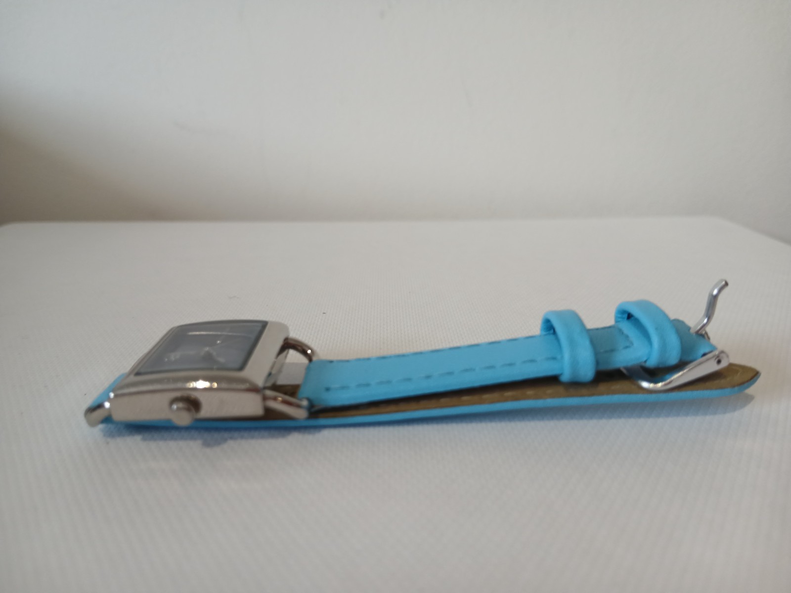 Marks and Spencer ladies stainless steel and pale blue face wrist watch