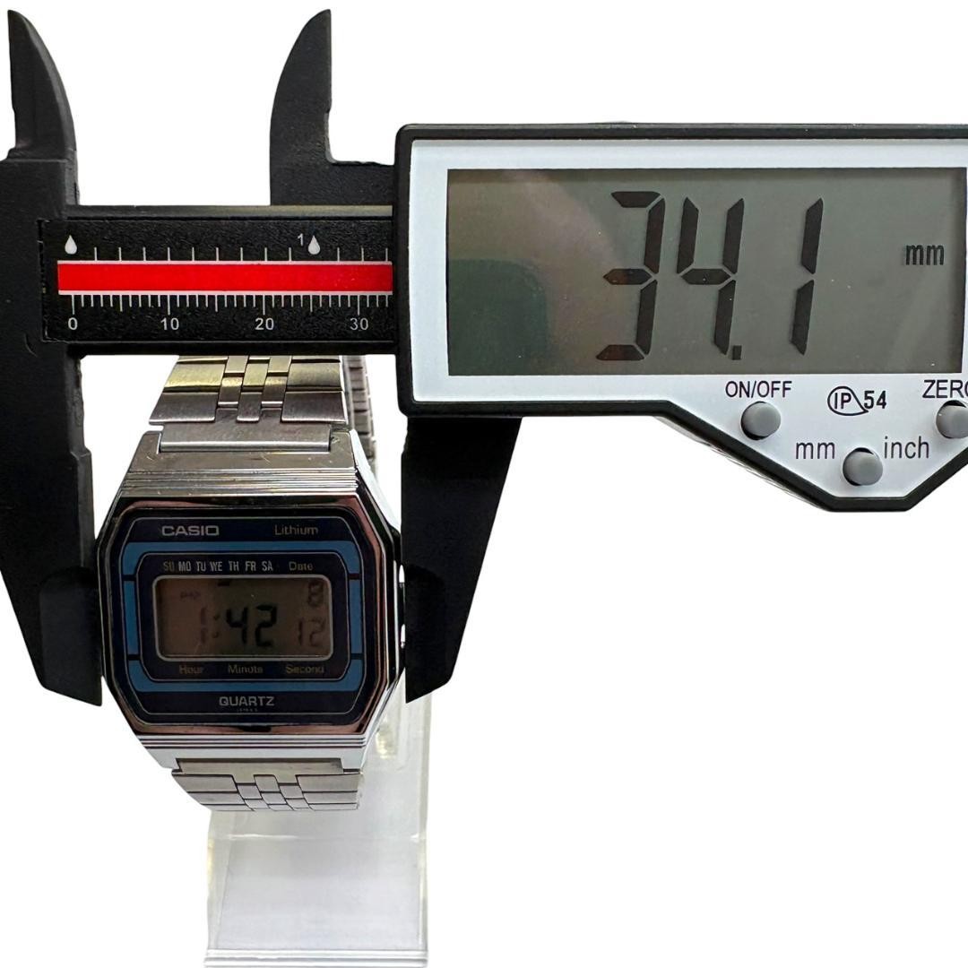 Vintage Casio Lithium Quartz 155 B817 Digital Watch Japan Made SS Band New Batt