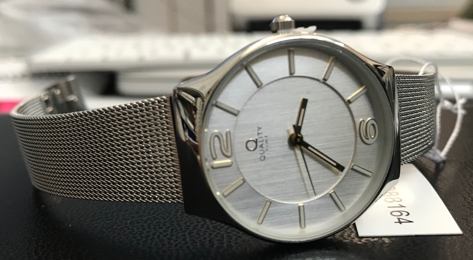 Quality Time Women’s Watch 3 Bar Solid Stainless Steel Milanese Bracelet 30 mm