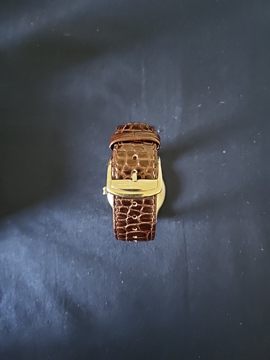 Tommy Bahama TB1051 Pineapple Dial Brown Croco Texture Leather Ultra Slim Watch