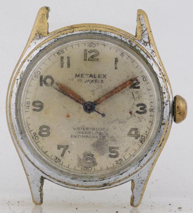 METALEX 17j SWISS MILITARY cal. AS 1187 WATCH, 31mm 16mm LUG, FOR REPAIR (LW)