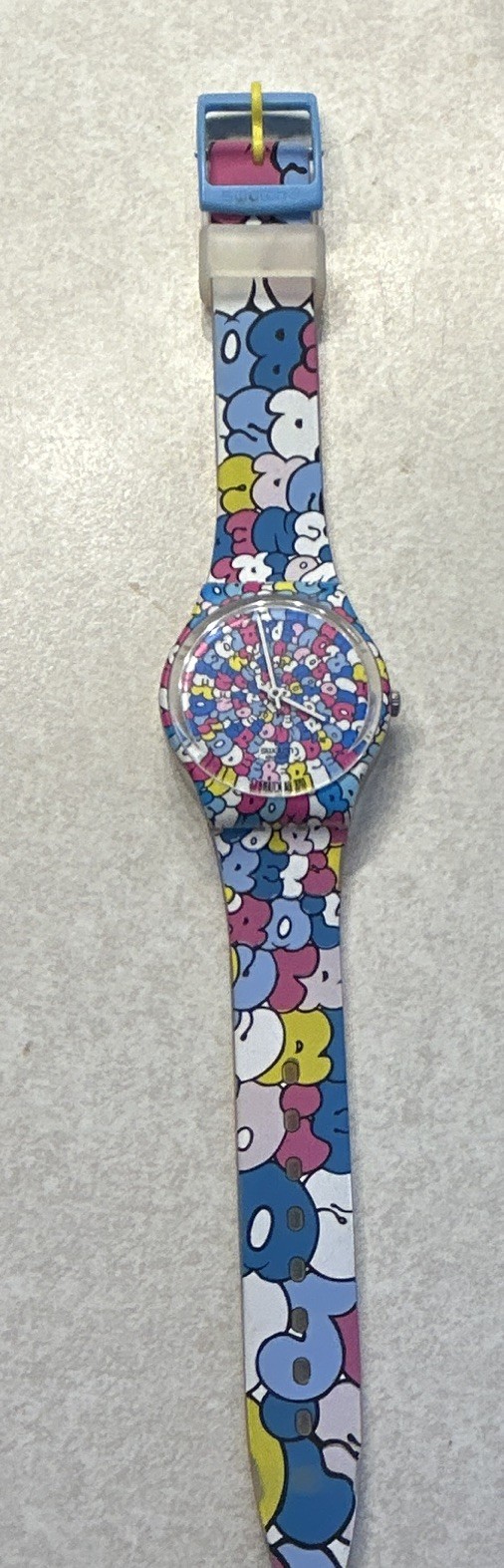Swatch love song Quartz 34mm Vintage 1990s Multicolor needs battery
