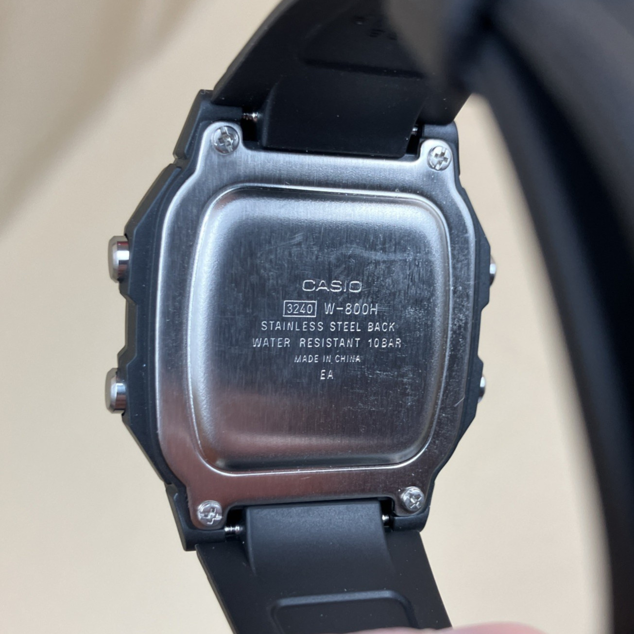 Casio W800H-1BV Water Resistant Digital Display Black Resin Strap Mens Watch