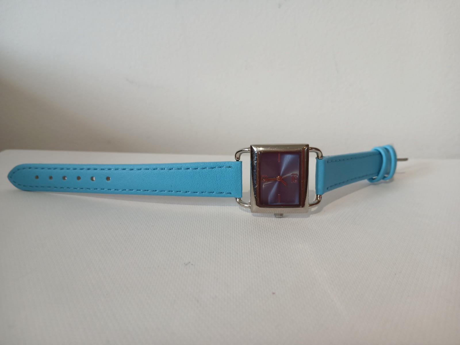 Marks and Spencer ladies stainless steel and pale blue face wrist watch