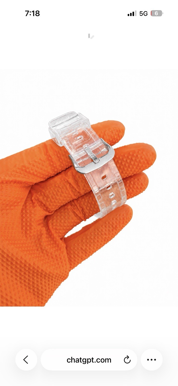 Casio G-SHOCK-Digital Quartz 200m Clear Resin, Glow In Dark Hour Markers