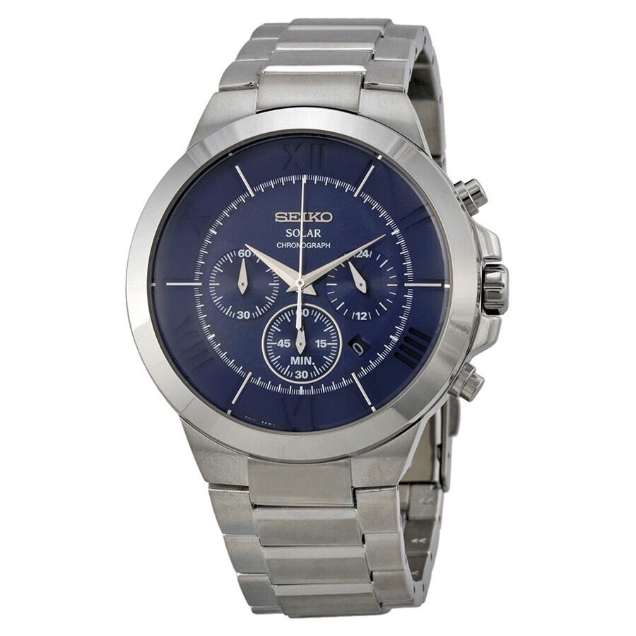 Seiko SSC281 Solar Chronograph Blue Dial – Like New