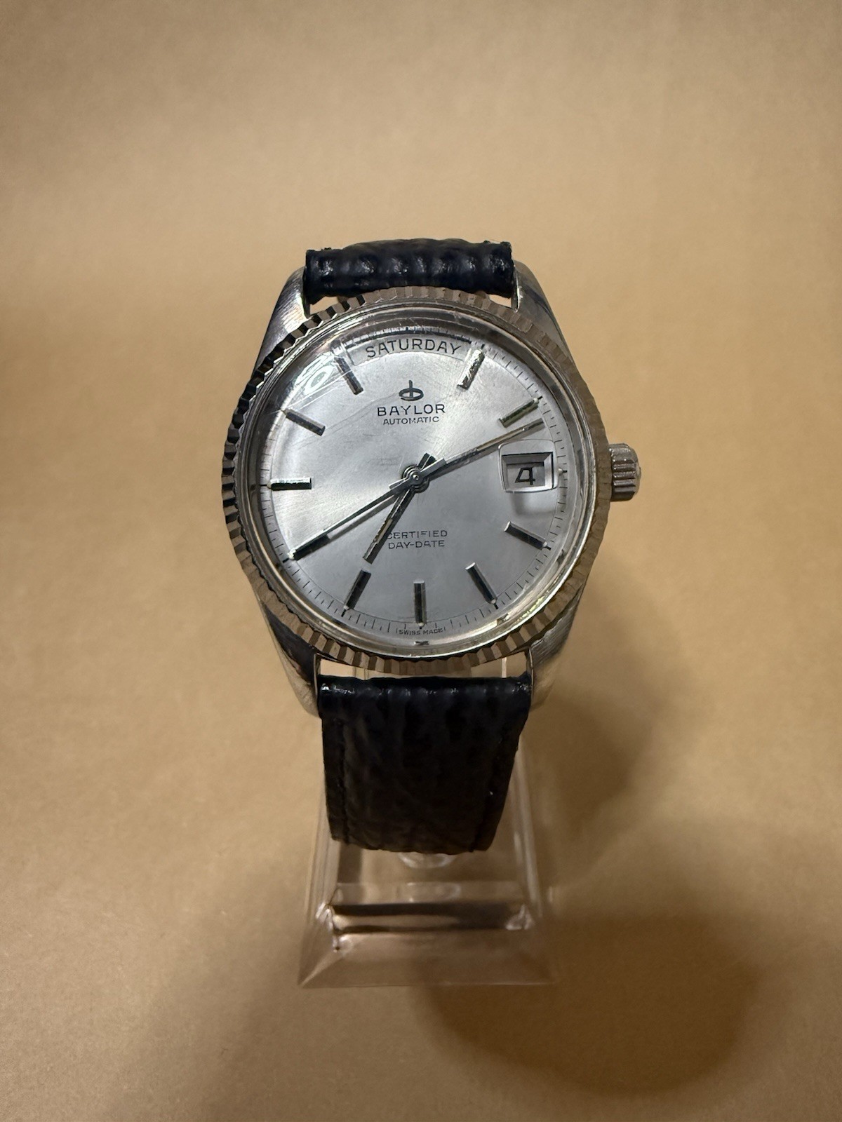 Vintage Baylor President Certified Day Date 36mm Swiss Made Automatic Working