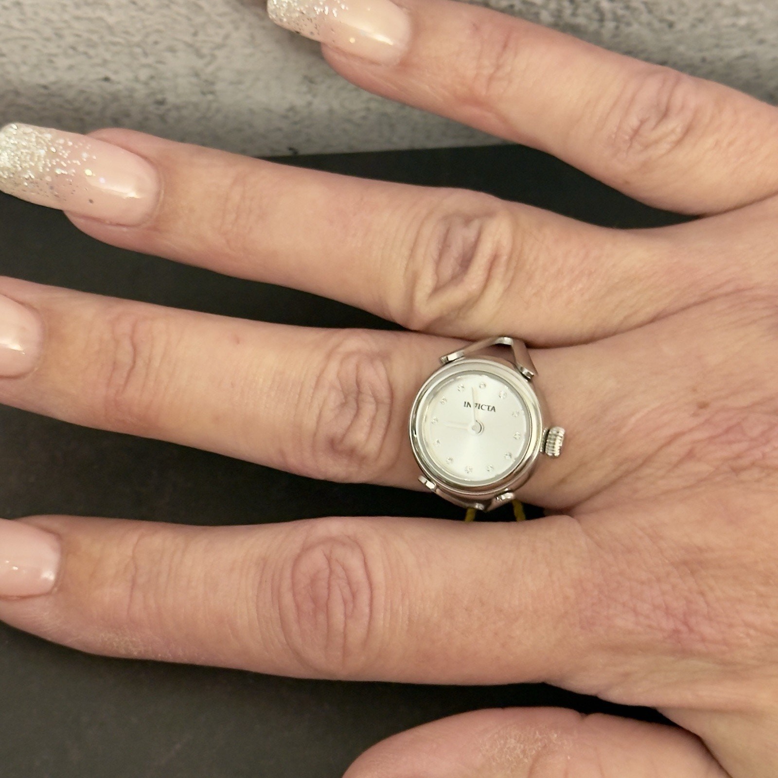 Invicta Angel Women’s Ring Watch – 17.5mm, Silver (44480) $199 MSRP-NEW IN BOX