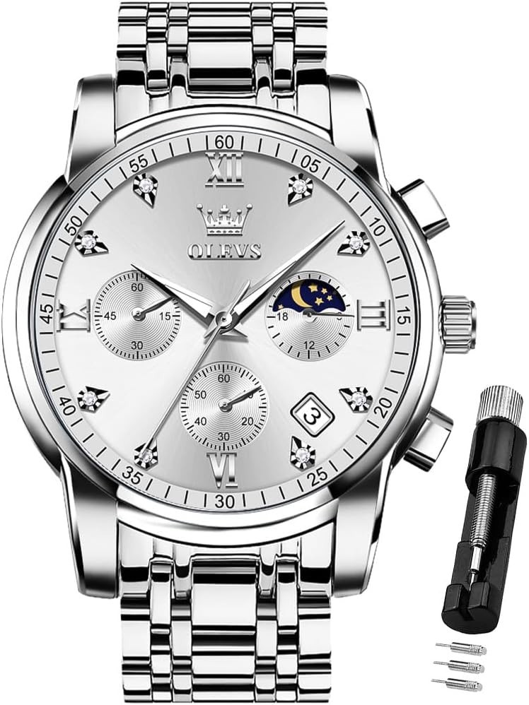 Luxury Diamond Wrist Watch for Men – Stylish, Quartz, Waterproof & Adjustable