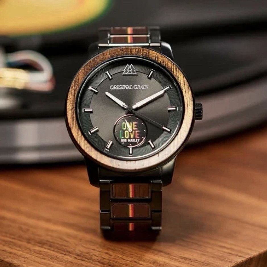 Original Grain Marley Limited Edition Quartz Black Dial Box Papers