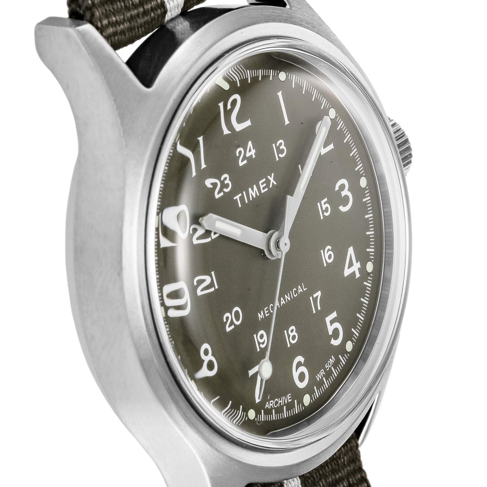 TIMEX Watch MK1 Mechanical Camper Green Dial Hand-wound Nylon Band TW2U69000 NEW