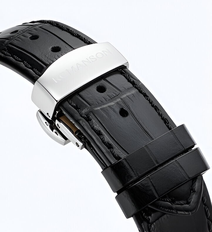 Romanson Kyros Classic Slim Leather wristwatch RWTLMM2B2003WHBK0