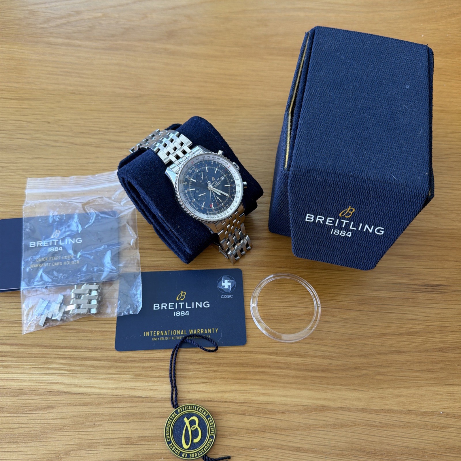 Breitling Navitimer World Chronograph Blue Dial 46mm Ref. A24322