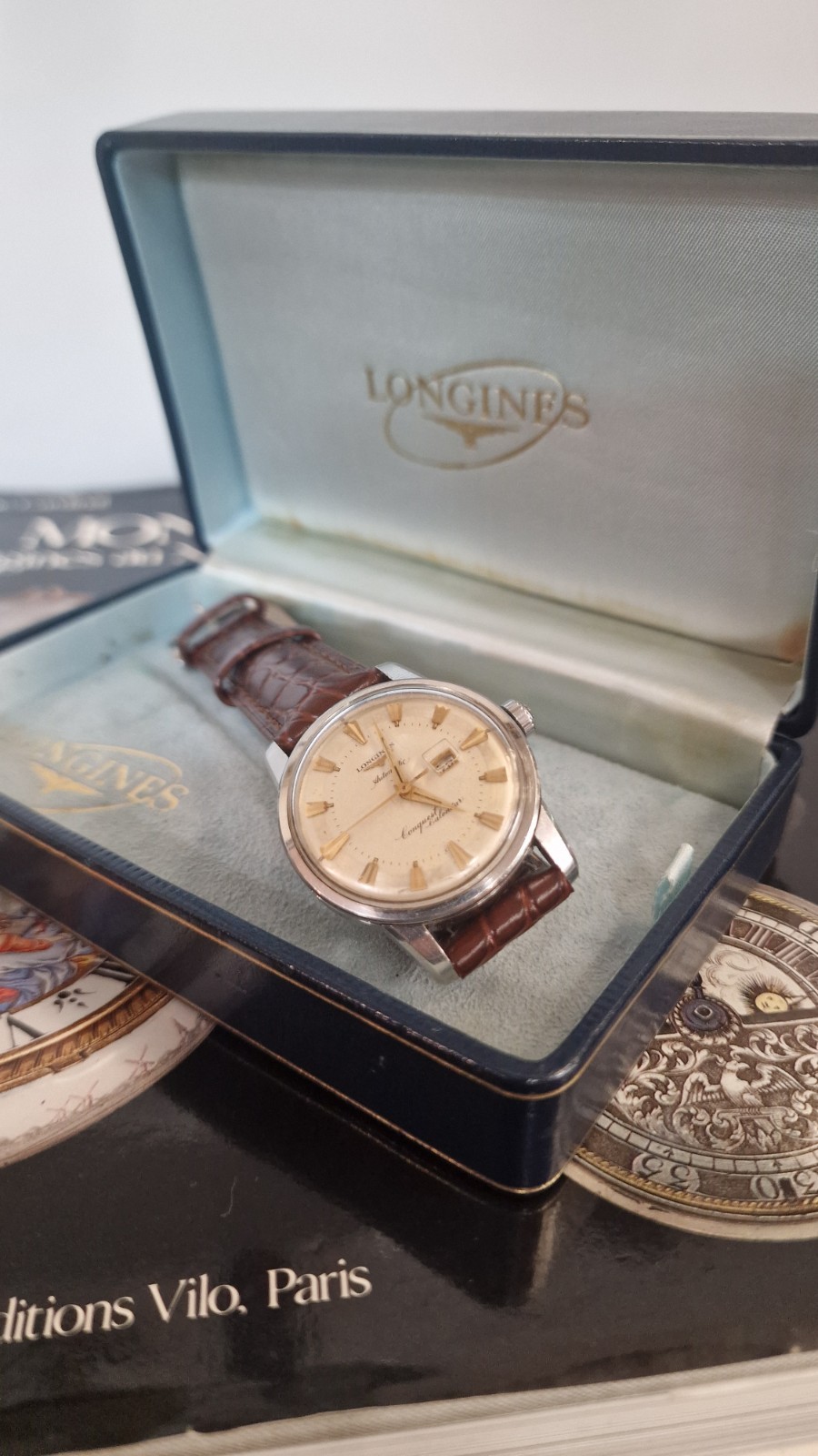 Longines Conquest Calendar 35mm Automatic 1950s Cal.19ASD + Box