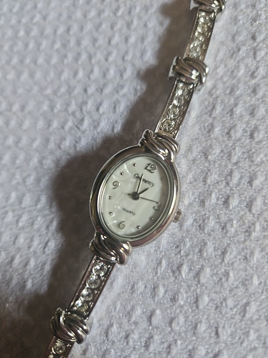 Gramercy CT4301 Women’s Quartz Dress Watch Silver Tone Dial Pearl