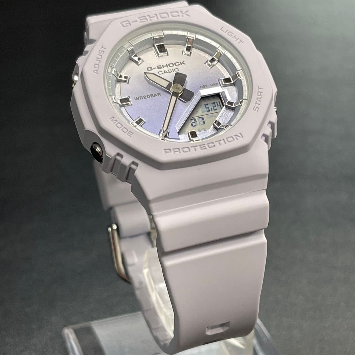 G SHOCK CASIO WR20BAR GMA P2100SG Analog Digital Ladies Wristwatch Light Purple