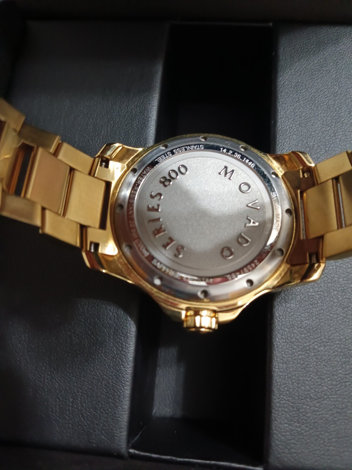 Gold chain 10k and Movado watch combo