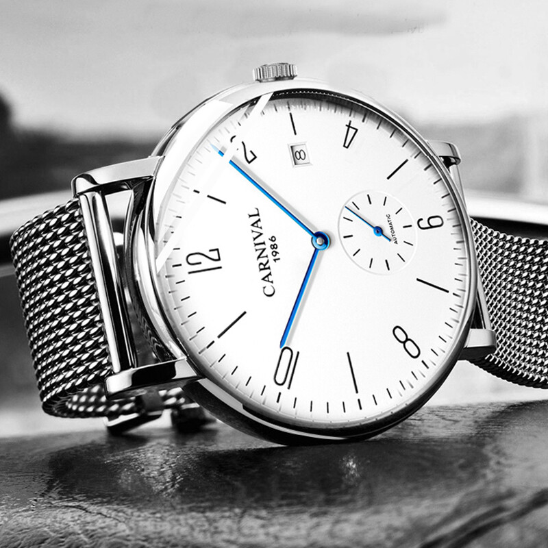 Men’s Automatic Mechanical Watches Ultrathin Sapphire Glass Calendar Waterproof