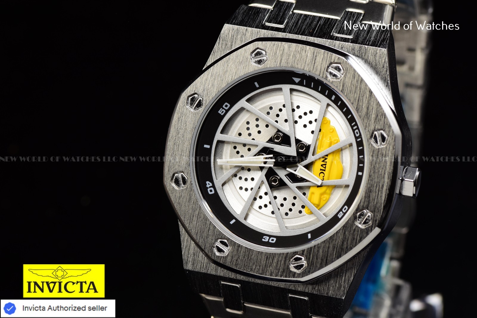 NEW Invicta Men BLUE DIAL Stainless Steel Aviator Tachymeter Chronograph Watch!!