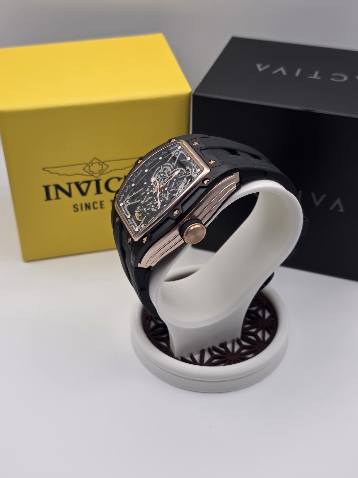 Invicta Men’s Watch S1 Rally Automatic Skeleton Dial Black Silicone Strap 49016
