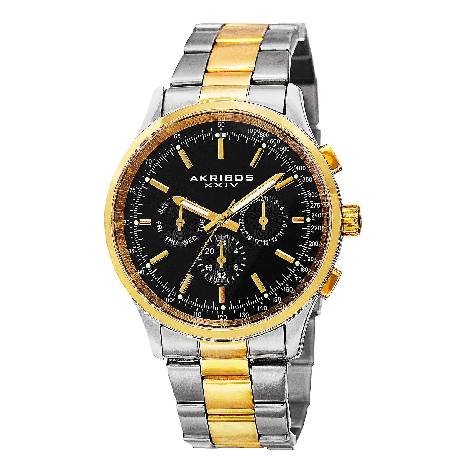 Men’s Akribos XXIV AK788TTG Quartz Two-tone Multifunction Stainless Steel Watch