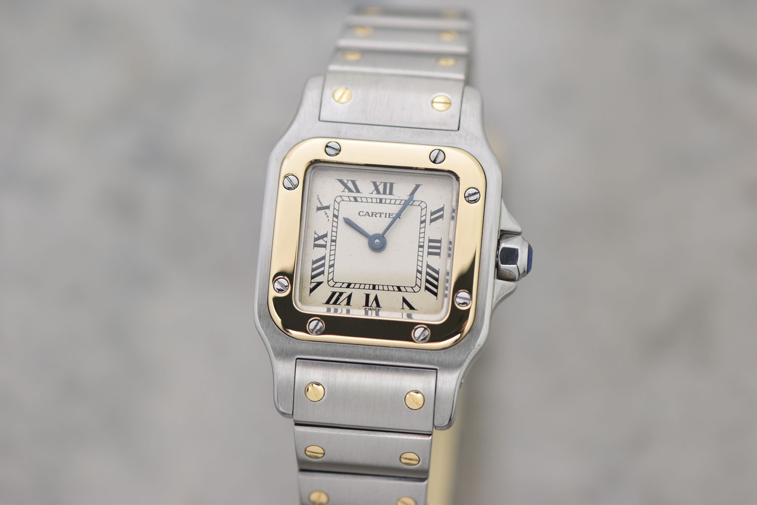Cartier Santos Galbee Small Steel & 18K Yellow Gold Quartz 24MM Watch 1057930