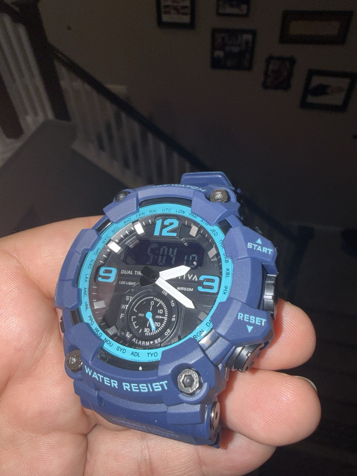 🔥🔥 NEW!! Activa Vextron X Invicta DUAL TIME Men’s Watch 52mm Blue ACW1637-009