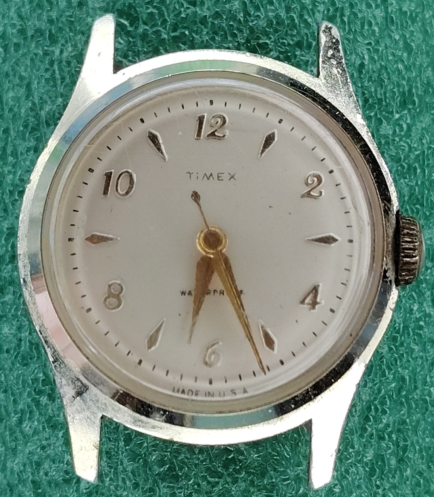 lot C2035 mens 1957 Timex Marlin US Time Manual Wind Vintage Watch Parts