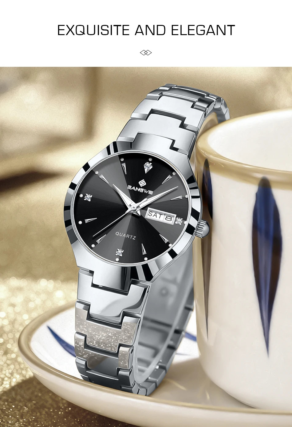2026 Women Watch Quartz Waterproof Luminous Weekly Calendar Elegant