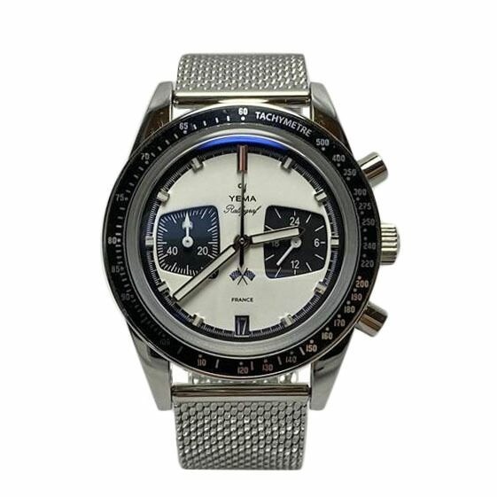 YEMA Rallygraf Panda Watch YMHF1572-BM Quartz Chronograph Stainless Steel Sport
