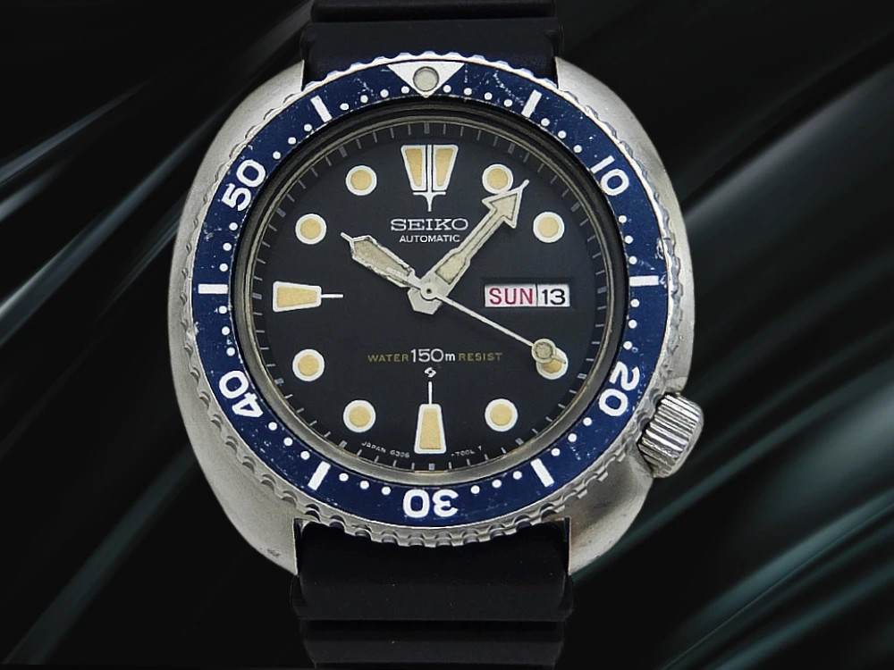 SEIKO 3rd Diver 6306-7001 Auto 150m Turtle Case Bi-Directional Bezel JDM Kanji