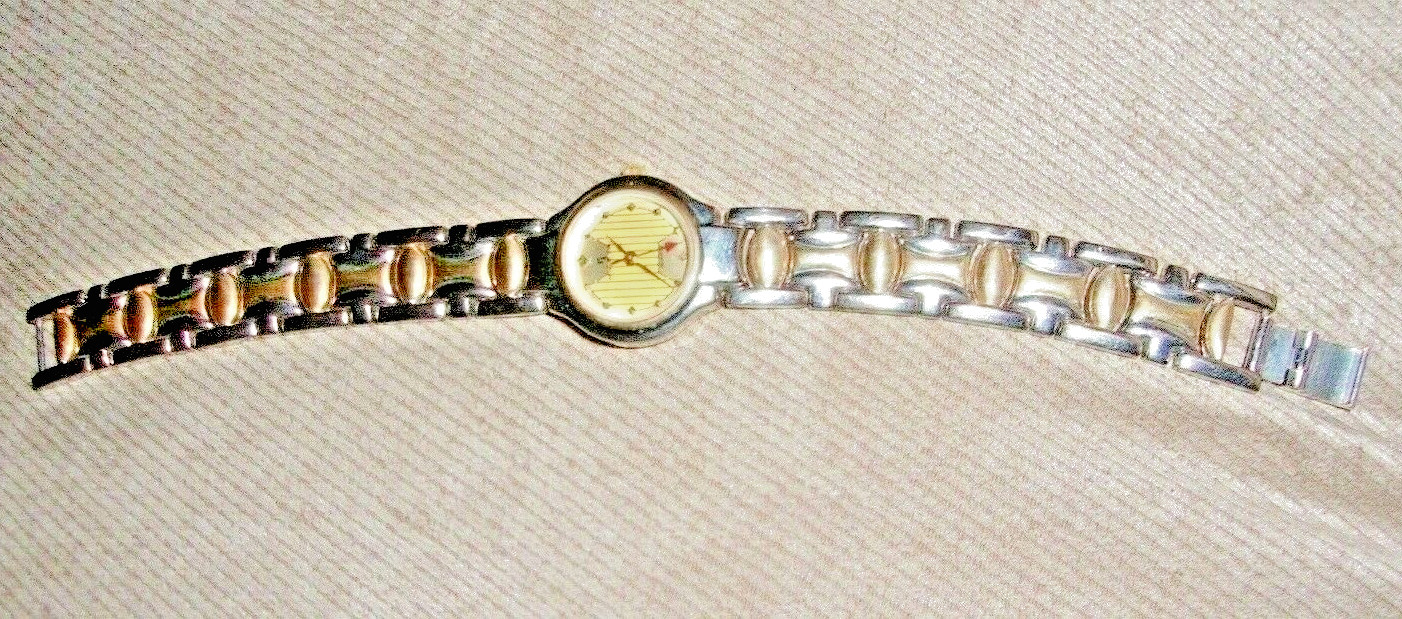VINTAGE GOLD SILVER BRACELET WATCH REYMAND JEWEL QUARTZ JAPAN MVMT ESTATE💟