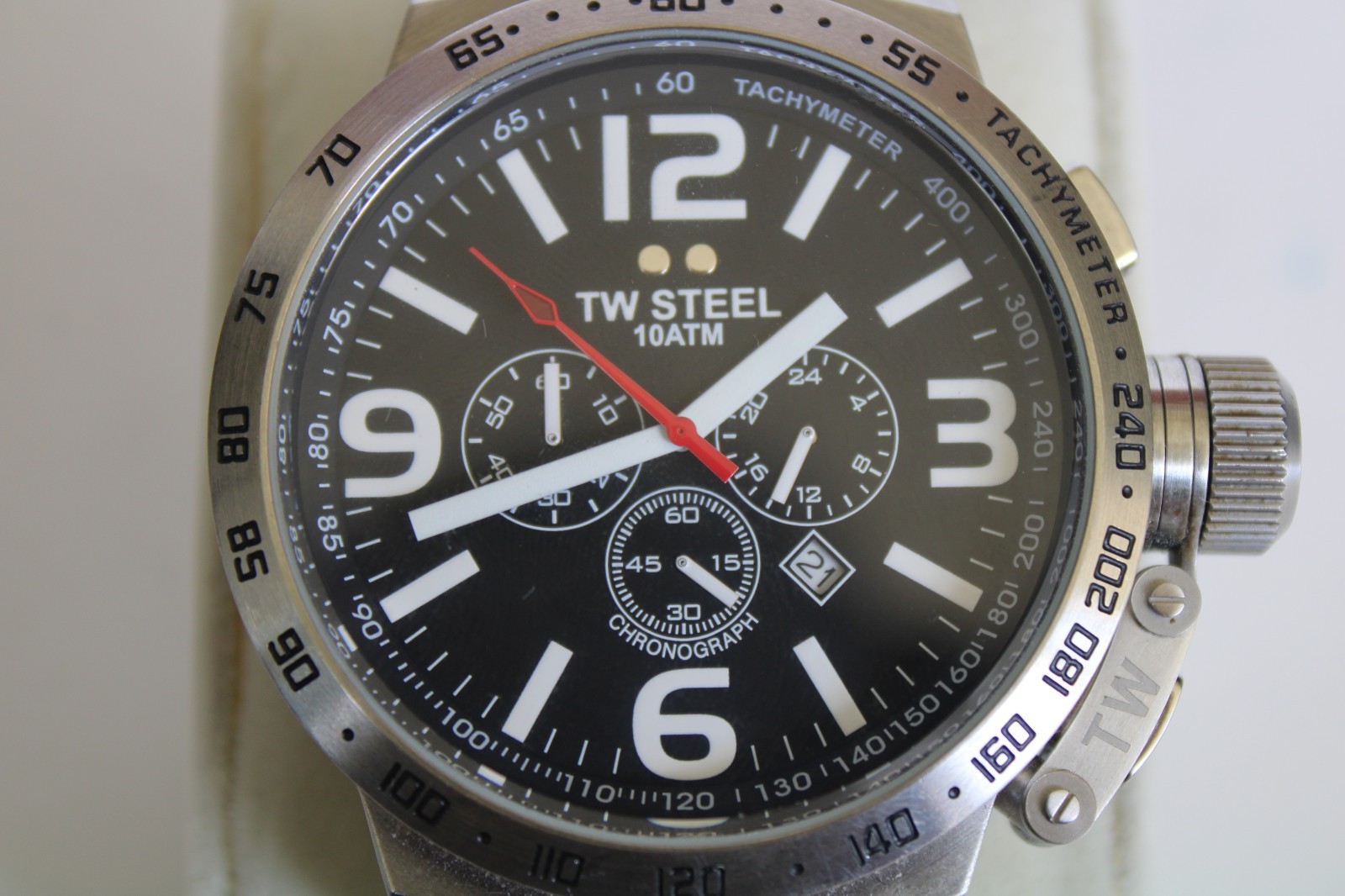 TW Steel Canteen Chronograph Men’s Wristwatch, TW11, w/ Box & Papers (NM)