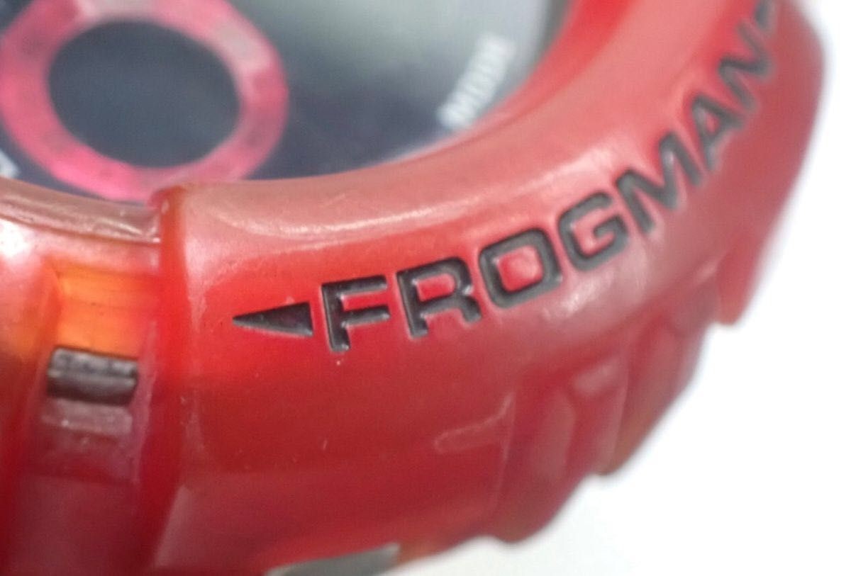 CASIO G-SHOCK Frogman GW-203K-4 Candy Red Irukuji 2003 Used Light Fault Japan