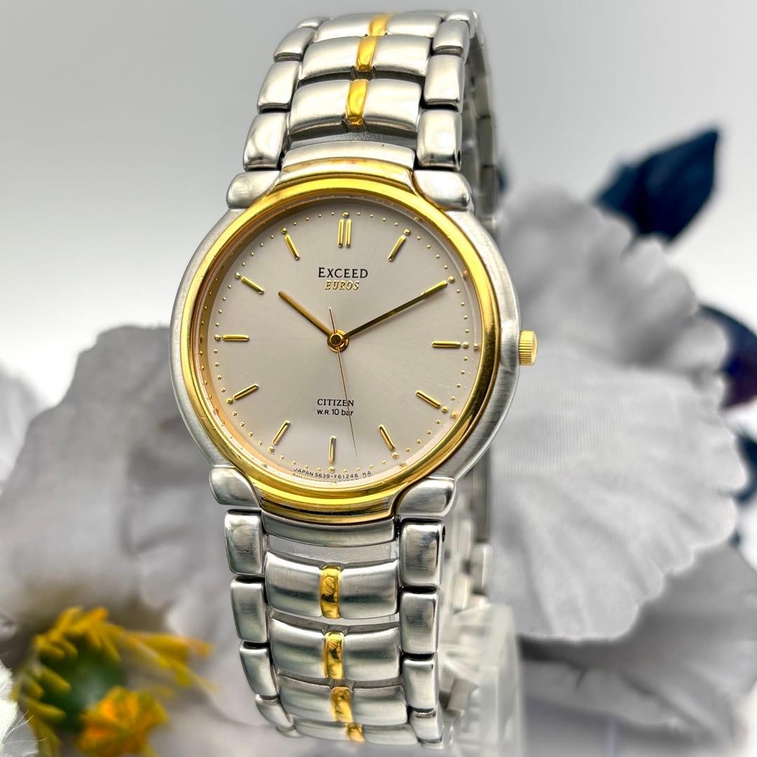 CITIZEN Watch EXCEED 5639-F60935 Men’s Silver/Gold Wrist 18cm