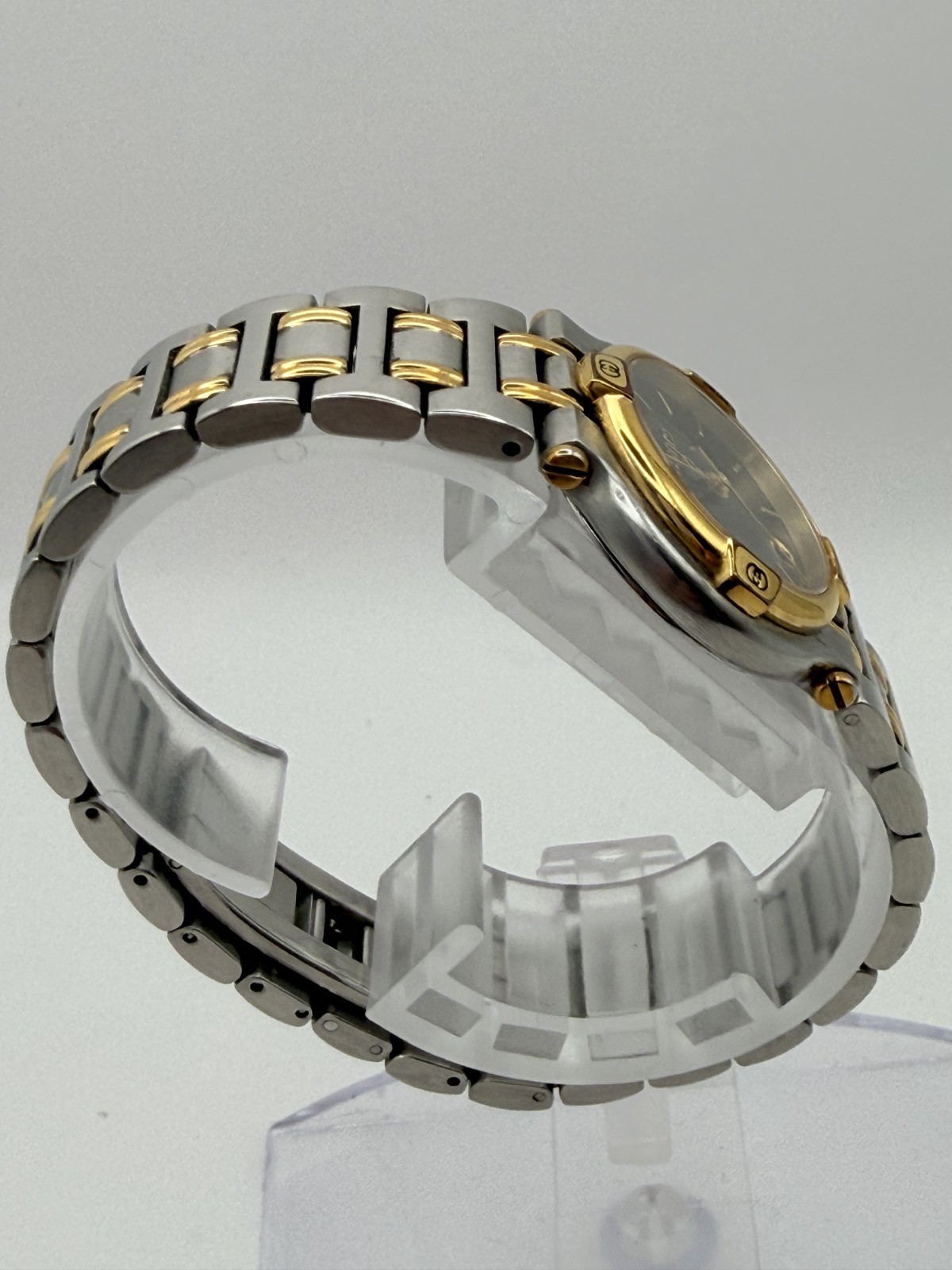[Exc+5] Vintage GUCCI 9000L 25mm Black Dial Two Tone Quartz Women’s Watch