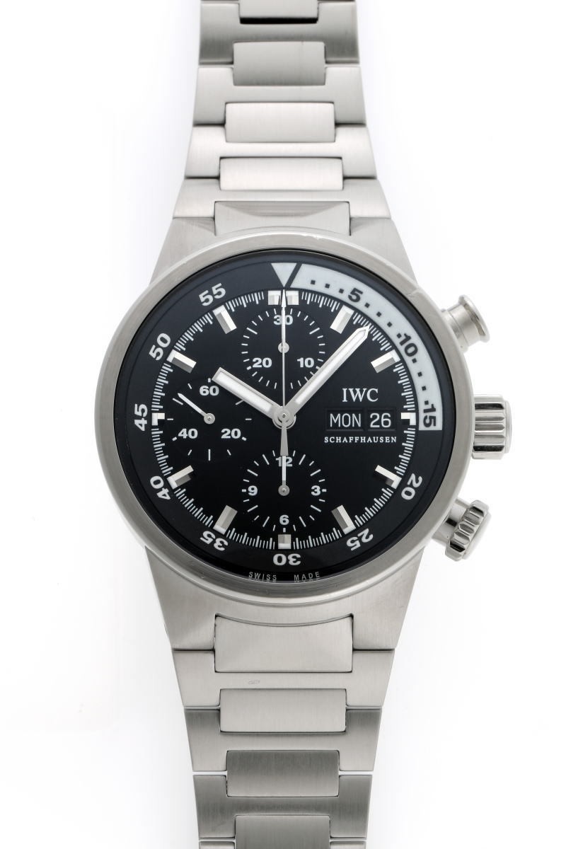 IWC Watch Aquatimer Chronograph IW371928 Automatic Men’s Black Original Dial