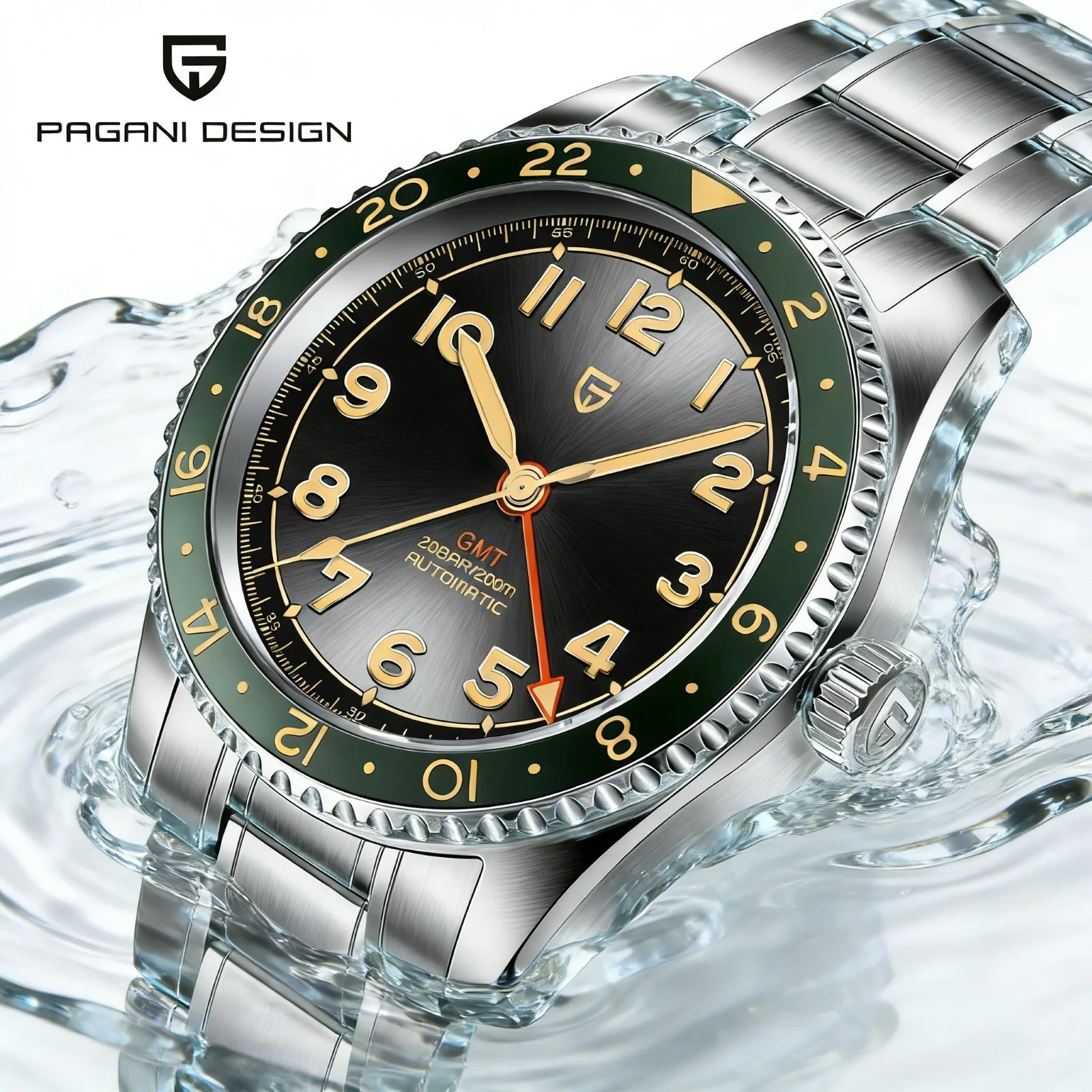 PAGANI DESIGN PD-1784 2026 Luxury Automatic Mechanical DG5833GMT Movement Watch