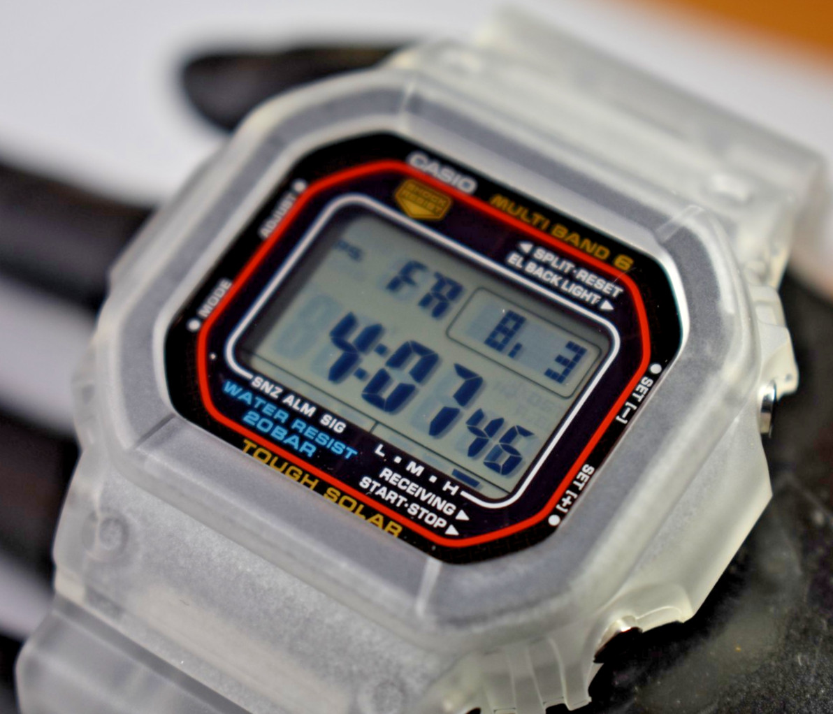MODIFIED Casio GWM5610U-1 (3495) Translucent Men’s Digital Tough Solar Watch