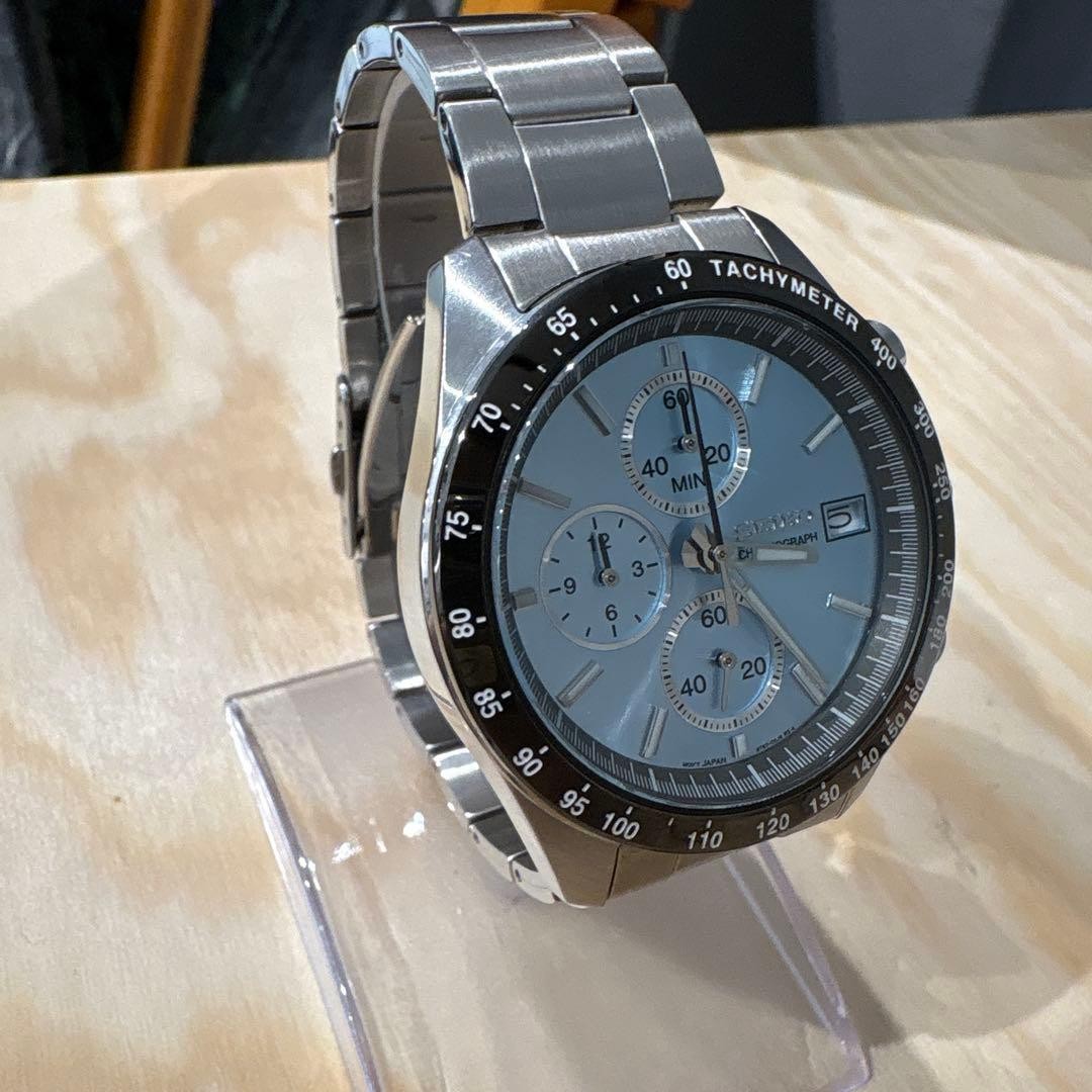 SEIKO SBTR029 Quartz Blue Dial Stainless Steel Chronograph Men’s Wristwatch