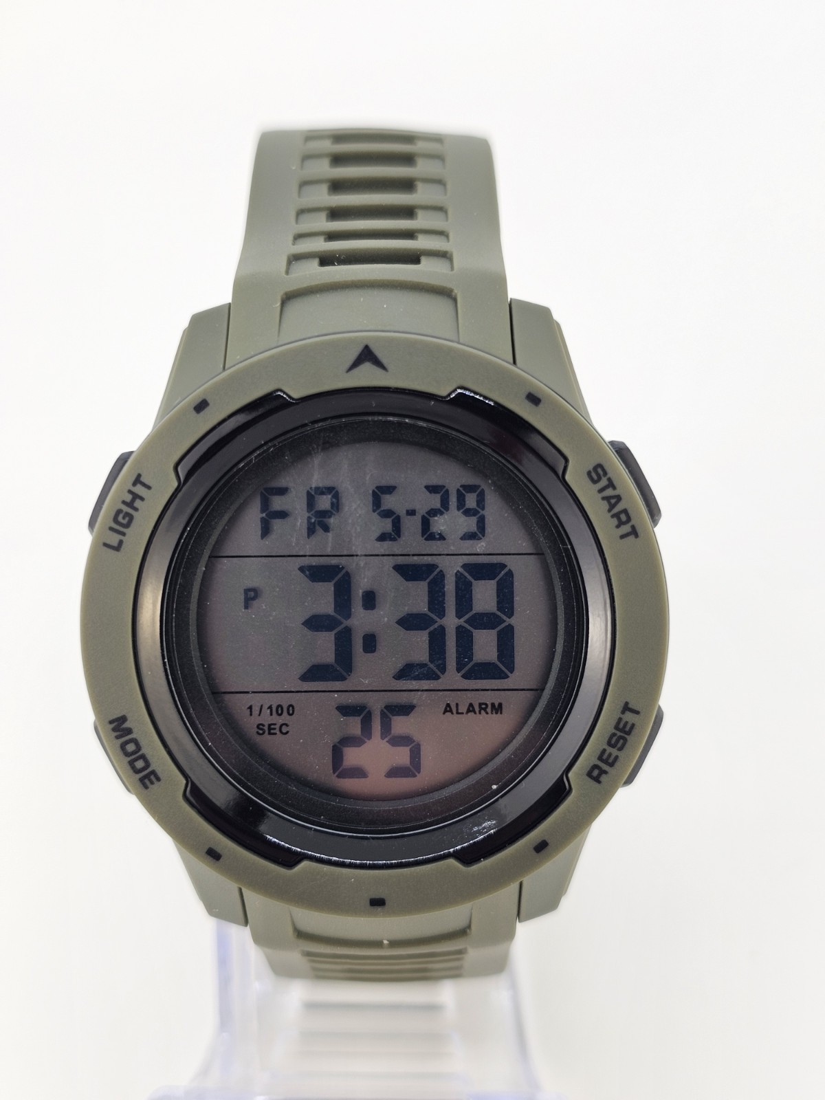 Digital Sports Men’s Watch 45MM Dark Green Plastic Bands Light Working