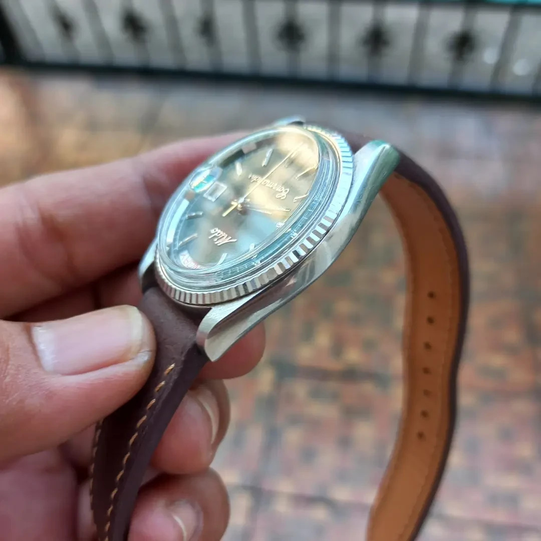 Rare MIDO Commander President Day date Green Dial Automatic Vintage Watch Men