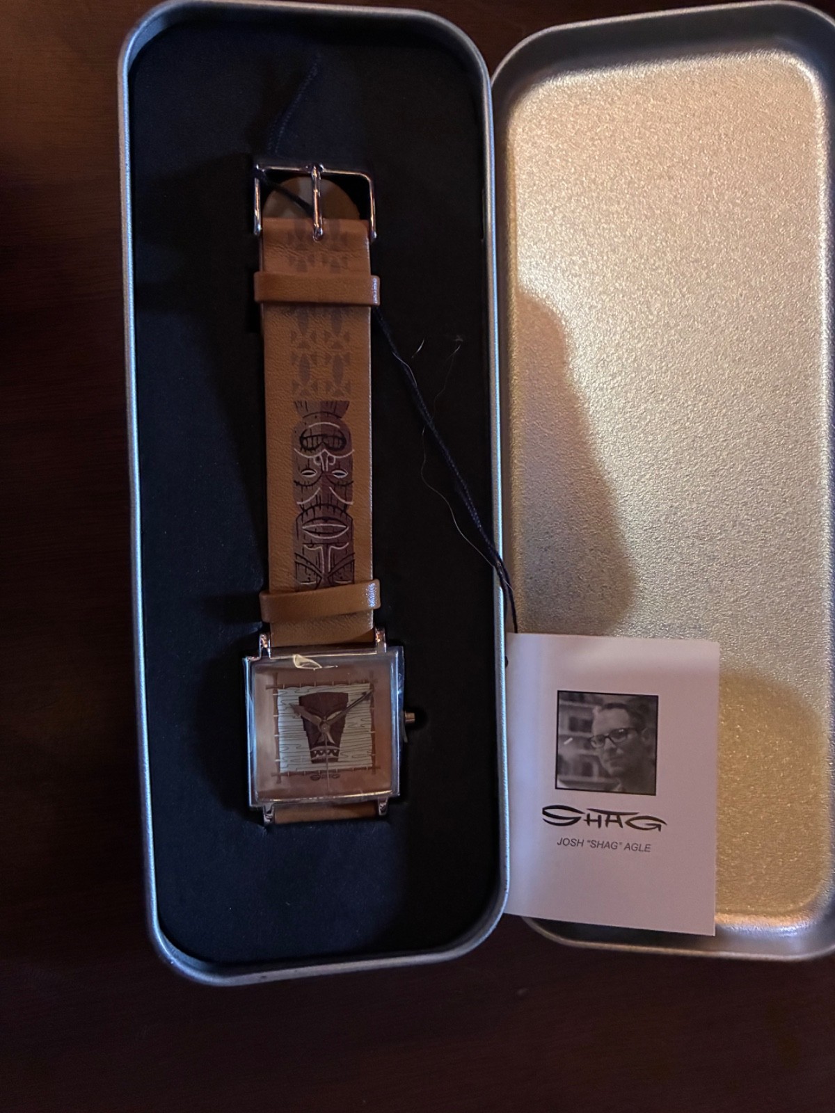 Josh SHAG Agle TIKI Watch ACME Studio Never Worn In Metal Tin