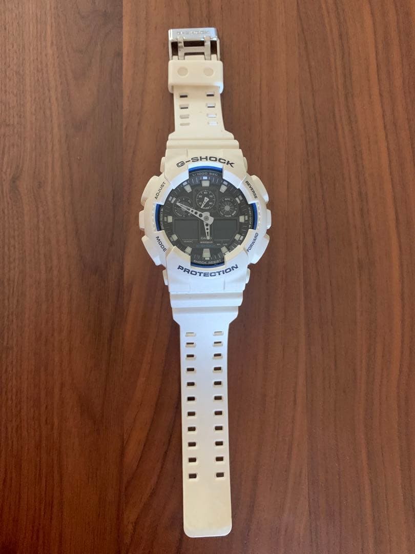 Casio GA-100B Digital Watch White Used Shock Resistant G104