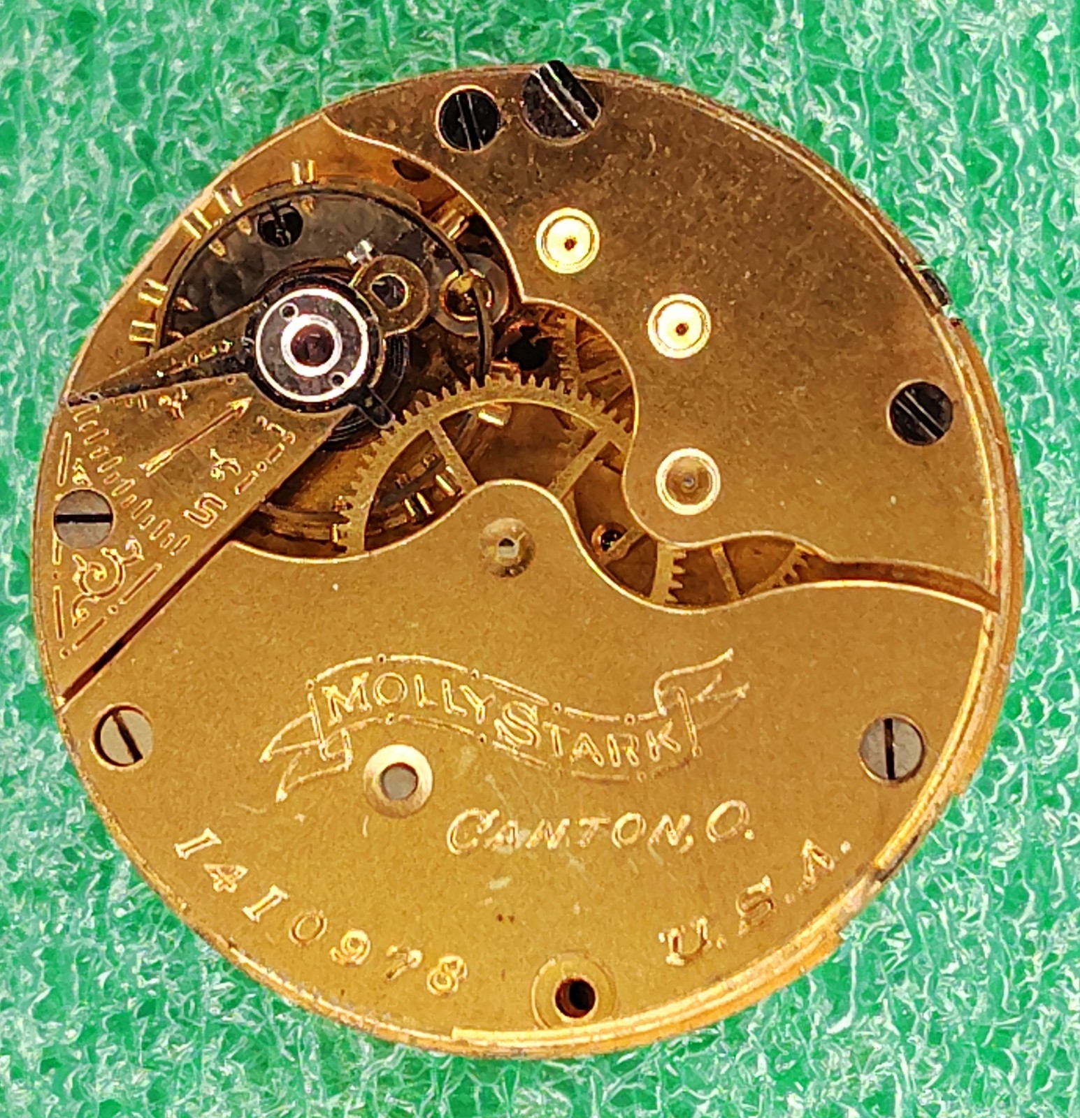 lot M152 Hampden Mollystark 3/0s Manual Wind Movement Vintage Pocket Watch Parts